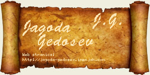 Jagoda Gedošev vizit kartica
